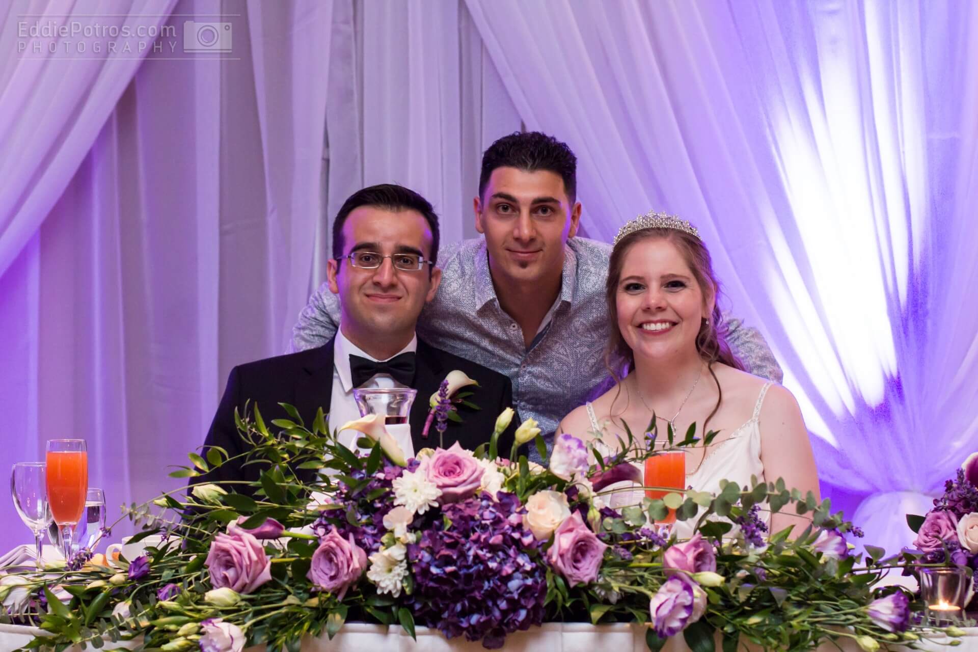 DJ Eddie11 at a wedding with newley weds